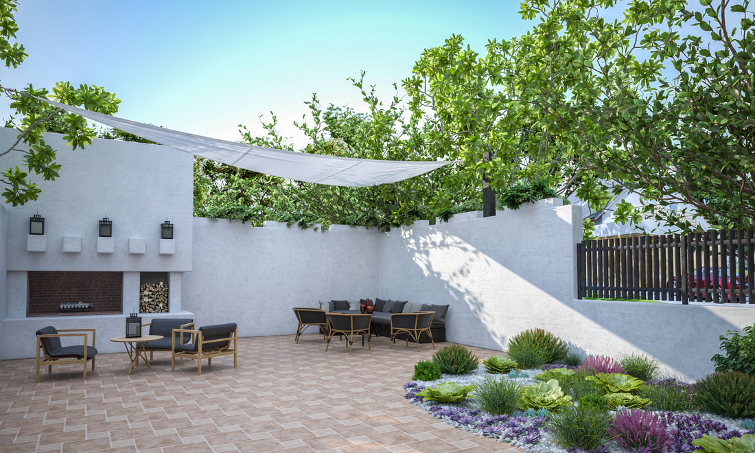 Concrete patio in Grapevine